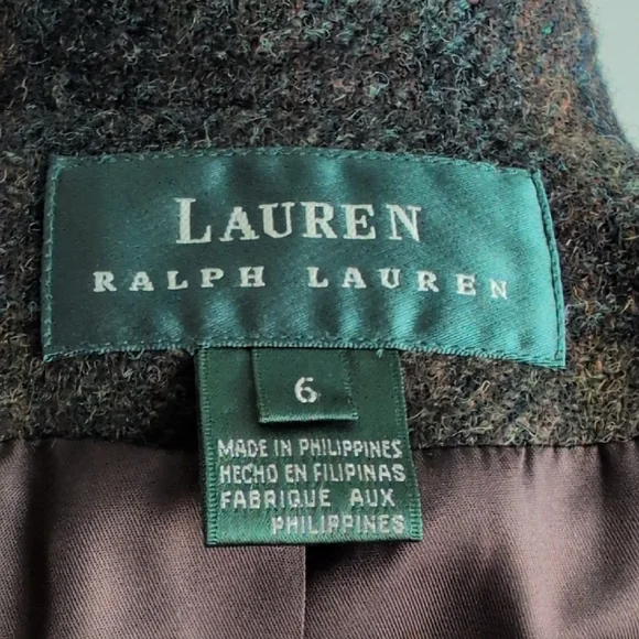 Ralph Lauren Brown Blazer Wool Blend Structured - Picture 9 of 14